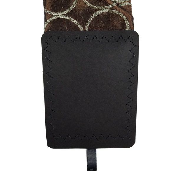 100% Silk Bronze Stitch Circles Pre-Folded Pocket Square Insert - Picture 6 of 8